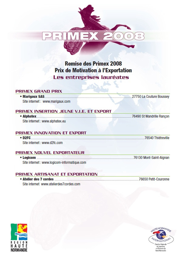 LOGICOM, laureat en 2008 des nouveaux exportateurs